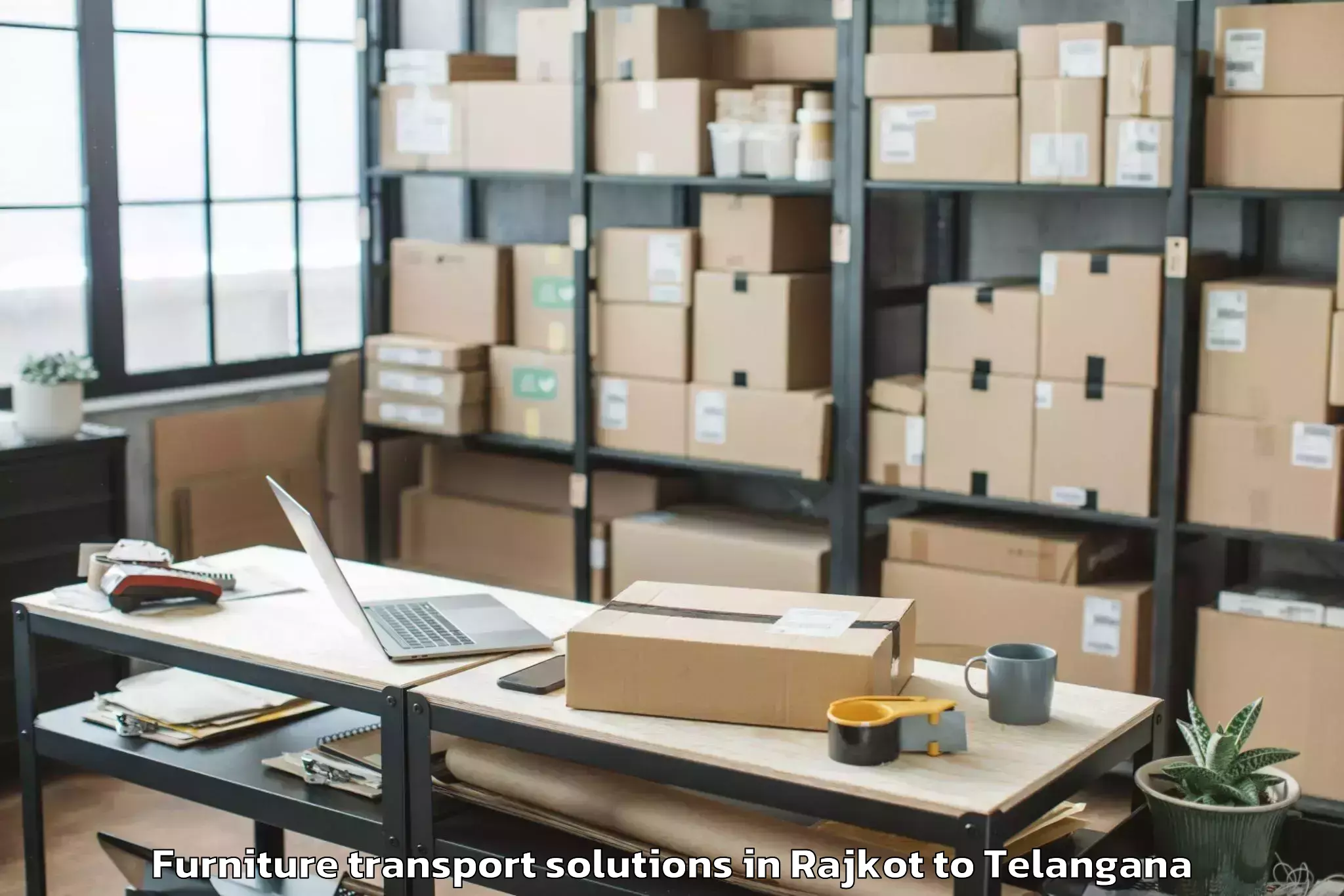 Professional Rajkot to Utnoor Furniture Transport Solutions